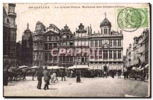 Belgium Belgie Brussels Brussel Old Postcard The Grand Place Corporate House