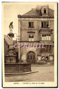 Postcard Old Fountain Obernai Saint Odile and the City