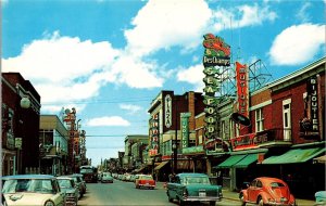 Vtg Montreal Canada Saint Hubert Street View Business Section 1950s Postcard