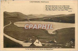 Old Postcard The picturesque Auvergne Lake Guery and the chain of the Monts Dore