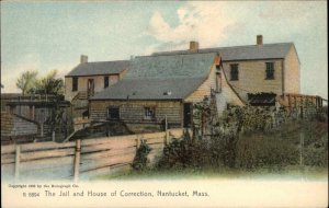 Nantucket Massachusetts MA Jail and House of Corrections Prison c1910 Postcard