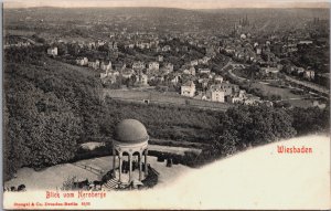 Germany Wiesbaden Blick Vom Neroberg Vintage Postcard C128