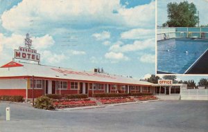Glendive Montana Derrick Motel Vintage Postcard AA40817
