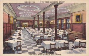 Illinois Chicago Henrici's Restaurant Dining Room Curteich