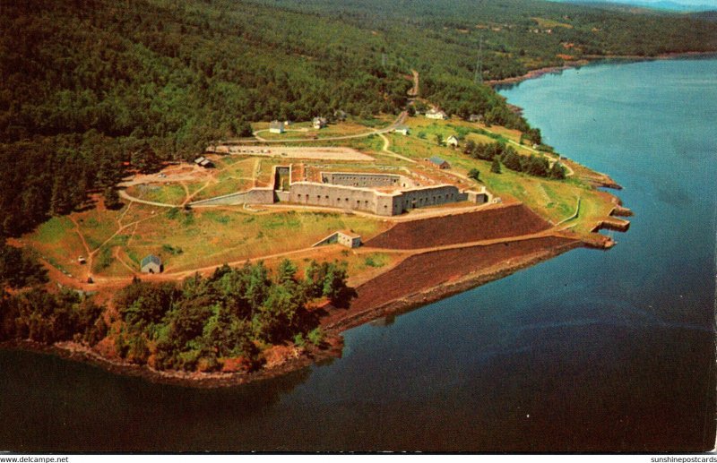 Maine Bucksport Aerial View Historic Fort Knox