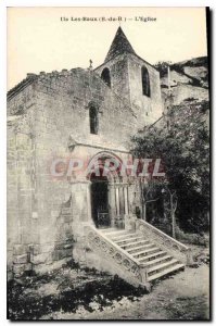 Old Postcard Les Baux B R Church