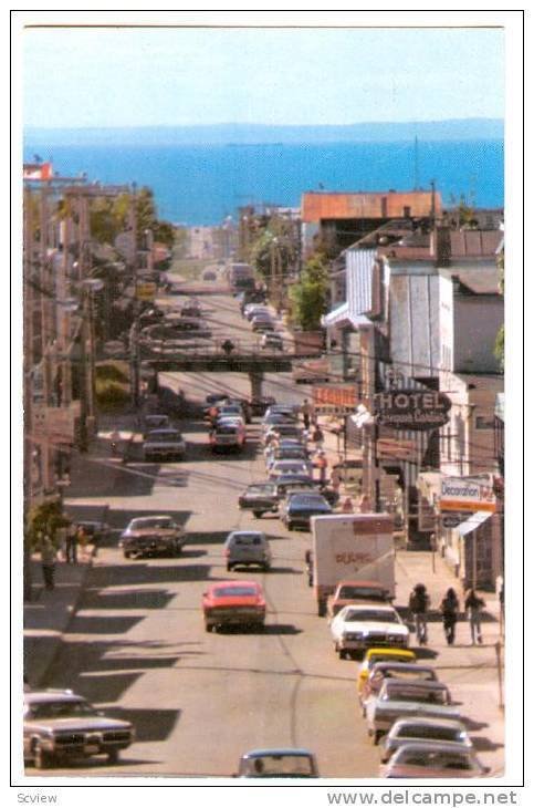 Partial Stree View, Showing A Hotel, Mont-Joli Cte. Matapedia, P. Quebec, Can...