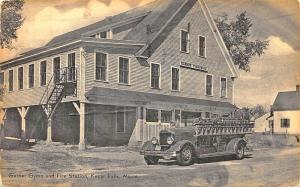 Kezar Falls ME Garner Gymnasium Fire Station Fire Truck Postcard