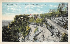 Chattanooga Tennessee 1920s Postcard The W on The Road to Walden's Ridge
