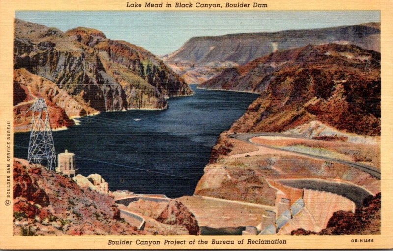 Arizona/Nevada Hoover (Boulder) Dam Lake Mead In Black Canyon Curteich