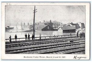 1907 Rochester Disaster Flood Calamity Under Water March 14 15 1907 Postcard