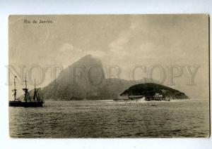 192727 BRAZIL RIO de JANEIRO ship Vintage postcard