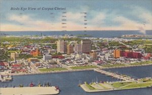 Birds Eye View Of Corpus Christi 1953