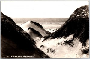 Klitter Ved Vesterhavet Mountain Real Photo RPPC Postcard