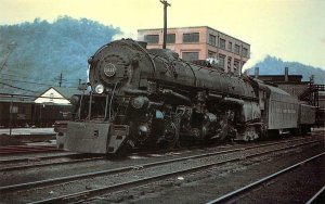 Norfolk & Western Railway #1212 Train Williamson, WV Railroad Vintage Postcard