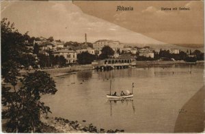 CPA AK ABBAZIA Slatina mit Seebad. CROATIA (623332)