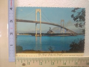 Postcard The Newport Bridge and Intrepid, Rhode Island