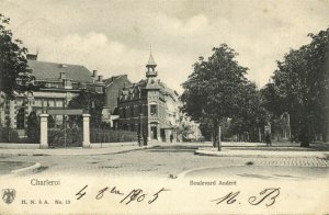 belgium, CHARLEROI, Boulevard Audent (1905) Postcard