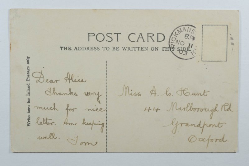 The Five Arches, Bushey Nr Watford - 1903 Postmark     (b3)