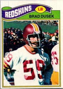 1977 Topps Football Card Brad Dusek Washington Redskins sk21401
