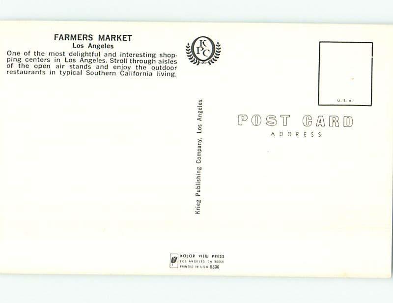 Pre-1980 FARMERS MARKET AT SHOPPING CENTER Los Angeles California CA hn0531