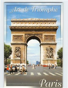 Postcard Arc de Triomphe & Champs-Élysées Avenue Paris France