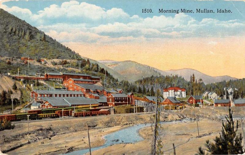  morning mine mullan idaho Antique Postcard L604