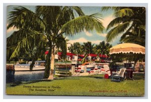 Vintage 1940s Postcard Dream Bungalows in Florida, The Sunshine State