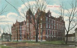 c1910 Convent Ottawa Illinois Building Architecture postcard 11682