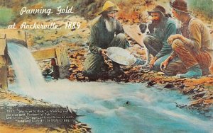 Panning Gold at Rockerville, SD 1889 Gold Mining c1950s Vintage Postcard