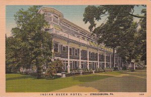 Postcard Indian Queen Hotel Stroudsburg PA