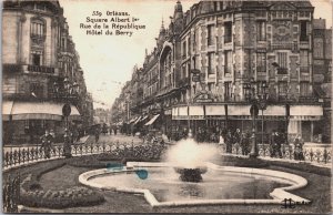 France Orleans Square Albert 1er Que de la Republique Vintage Postcard C078