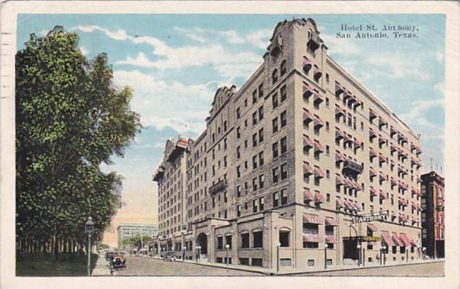 Texas San Antonio Hotel St Anthony 1925