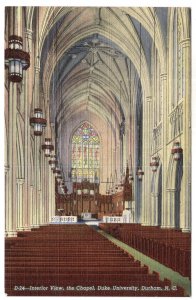 Durham, N.C., Interior View, The Chapel, Duke University