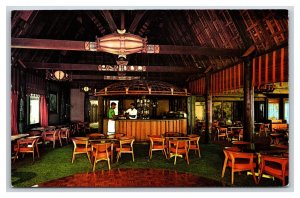 Black Marlin Tiki Bar Yanuca Island Resort Fiji UNP Chrome Postcard S13