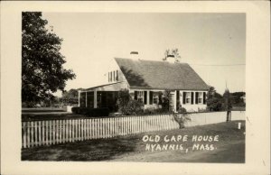 Hyannis Massachusetts MA Cape House Cape Cod Real Photo Vintage Postcard