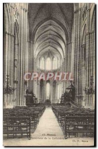 Old Postcard Meaux Interior De La Cathedrale