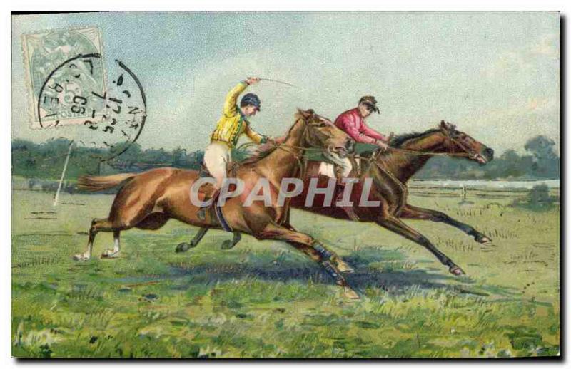 Old Postcard Equestrian Horse Riding