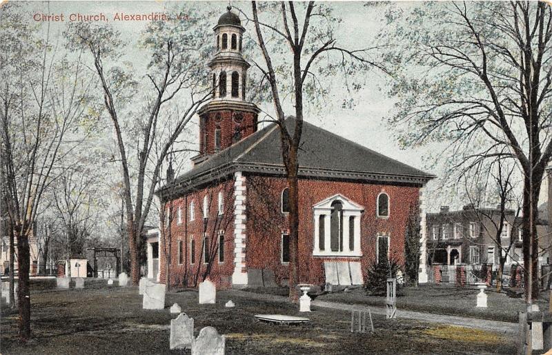 Alexandria Virginia~Christ Church & Cemetery~Gravestones~c1910 Leet Bros Publ Pc