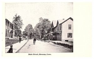 Connecticut  Moosup, Main Street, Bicyclist