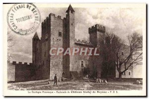 Old Postcard The Dordogne picturesque Esplanade du Chateau feudal Beynac