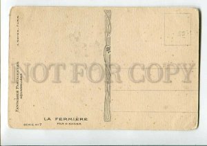 3150354 ART NOUVEAU EASTER Belle Chickens by SAGER vintage PC