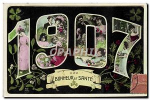 Old Postcard Fantasy Flowers Year 1907 Female Children