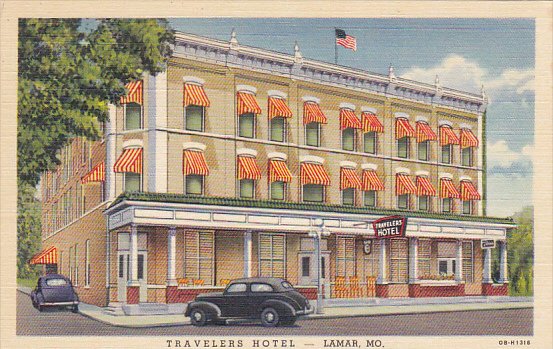 Travelers Hotel Lamar Missouri Curteich