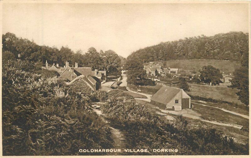 UK Surrey Dorking Coldharbour Village Postcard Valentine's 22-9886