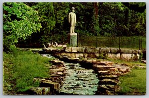 Beer~Lynchburg Tennessee~Jack Daniels Statue & Spring~PM 1982~Vintage Postcard