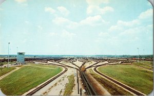 Aerial View Elkhart's Electronic Railroad Yards, Elkhart IN Vintage Postcard H72