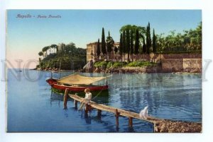 494889 Italy Rapallo Punta Travello boy and cat Vintage Brunner postcard