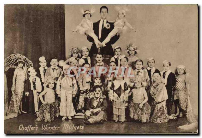 Postcard Old Dwarf Dwarves Chaffer & # 39s Wonder Midgets