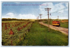Minneapolis Minnesota Postcard Cornfields Minnetonka Electric Line c1912 Vintage